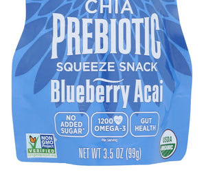 Mammachia: Blueberry Acai Organic Chia Prebiotic Squeeze, 3.5 Oz