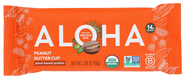 Aloha: Organic Peanut Butter Cup Protein Bar, 1.98 Oz