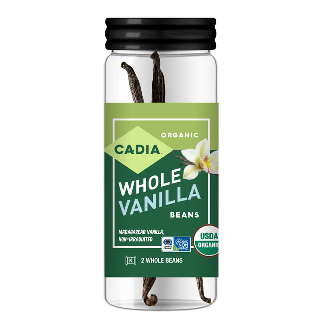 Cadia: Organic Whole Vanilla Beans, 2 Pc