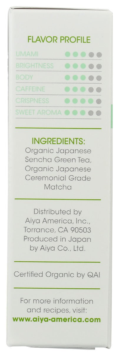 Aiya: Infused Sencha Organic Matcha, 1 Ea