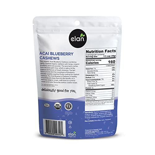 Elan: Organic Acai Blueberry Cashews, 5.3 Oz