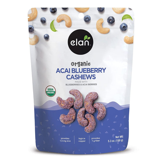 Elan: Organic Acai Blueberry Cashews, 5.3 Oz