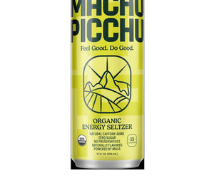 Machu Picchu: Lemon Lime Organic Energy Seltzer Drink, 12 Fo