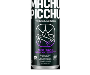 Machu Picchu: Pineapple Blueberry Zero Sugar Organic Energy Drink, 12 Fo