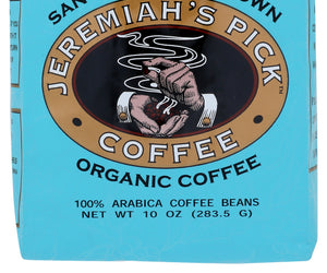 Jeremiahs Pick Coffee: Coffee Whole Bean Breakfast Organic, 10 Oz