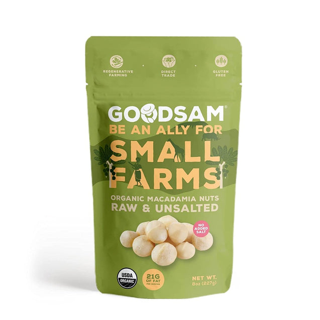 Goodsam: Organic Macadamia Nuts Raw Unsalted, 8 Oz