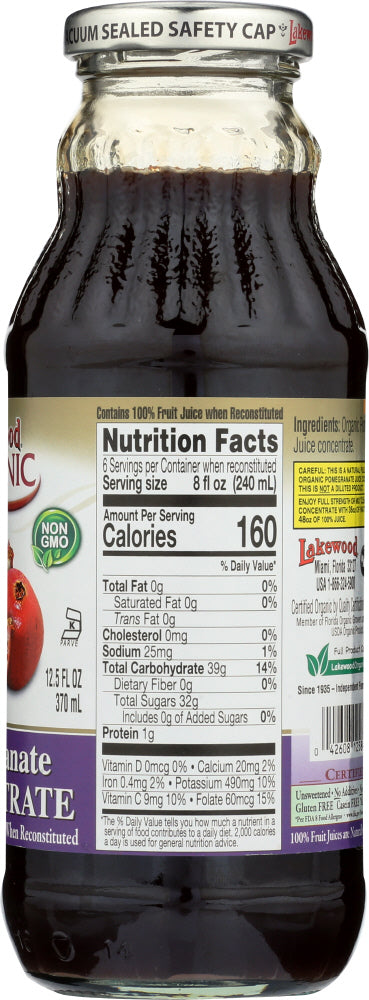 Lakewood: Juice Concentrate Pomegranate Organic, 12.5 Fo