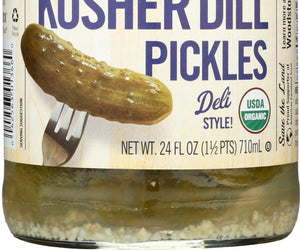 Woodstock: Pickles Dill Whole Kosher Organic, 24 Oz