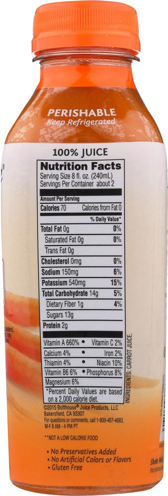 Bolthouse Farms: 100% Carrot Juice, 15.20 Oz - RubertOrganics