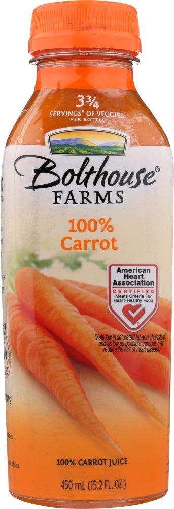 Bolthouse Farms: 100% Carrot Juice, 15.20 Oz - RubertOrganics