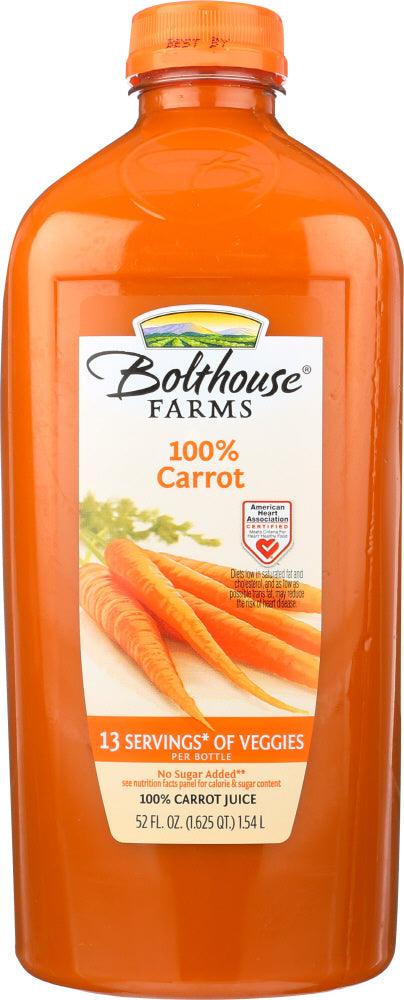 Bolthouse Farms: 100% Carrot Juice, 52 Oz - RubertOrganics