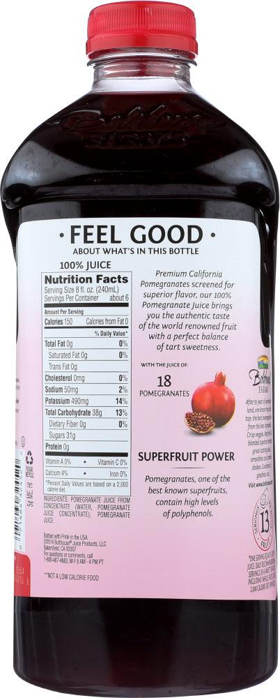 Bolthouse Farms: 100% Pomegranate Juice, 52 Oz - RubertOrganics