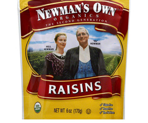 Newmans Own Organic: Raisins Organic Zipbag, 6 Oz