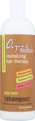 Organic Excellence: Revitalizing Hair Therapy Wild Mint Shampoo, 16 Oz
