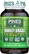 Pines Wheat Grass: Barley Grass 500mg Organic, 250 Cp