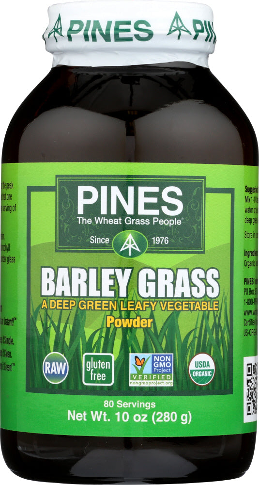 Pines Wheat Grass: Barley Grass Powder Organic, 10 Oz