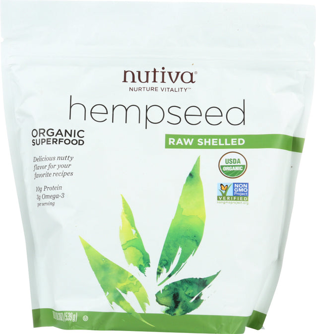 Nutiva: Organic Shelled Hempseed, 19 Oz