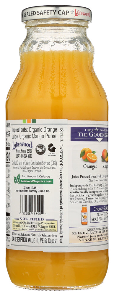 Lakewood: Juice Orange Mango Pure Organic, 12.5 Fo