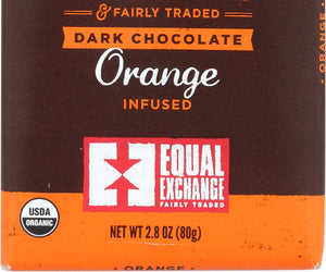 Equal Exchange: Chocolate Bar Dark Orange Organic, 2.8 Oz