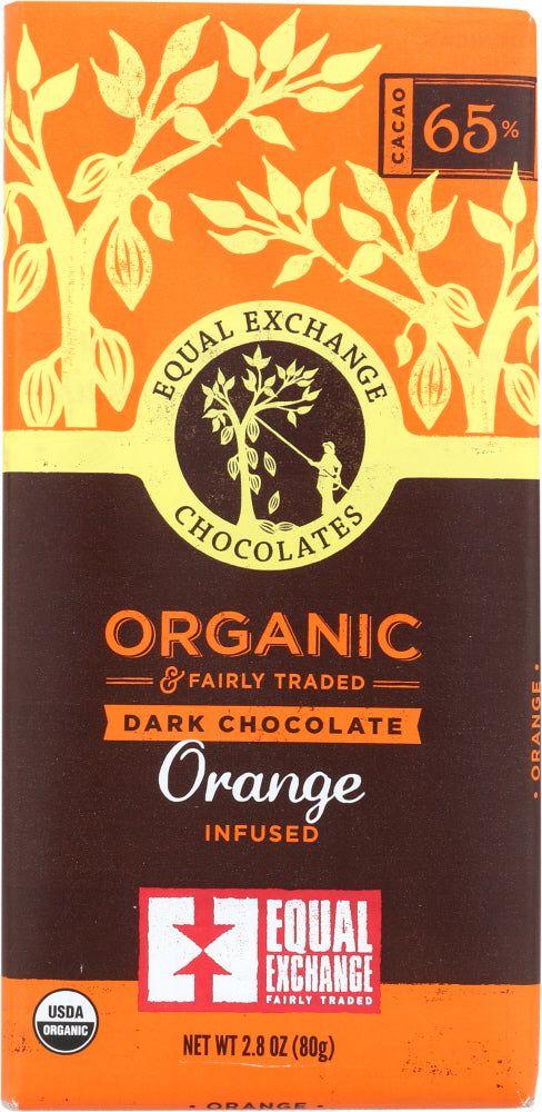 Equal Exchange: Chocolate Bar Dark Orange Organic, 2.8 Oz