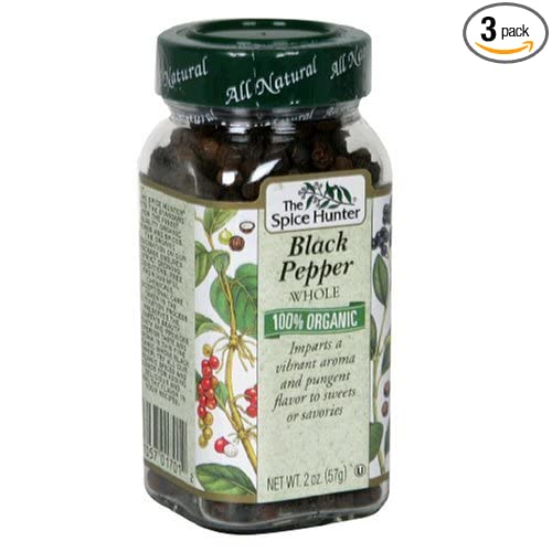 Spice Hunter: Organic Whole Black Peppercorn, 2 Oz