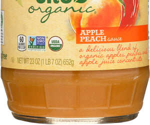 Santa Cruz: Applesauce Peach Jar, 23 Oz