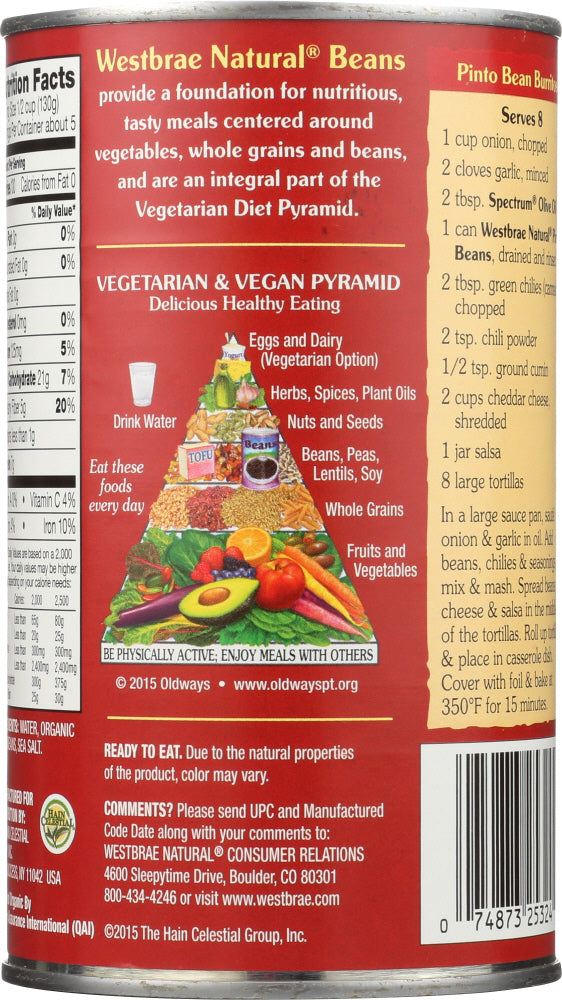 Westbrae: Bean Pinto Organic, 25 Oz