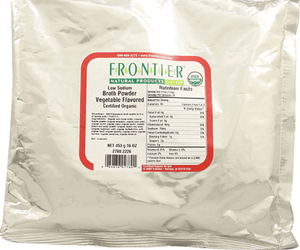 Frontier Co-op: Low Sodium Vegetable Flavored Broth Powder, 16 Oz - RubertOrganics