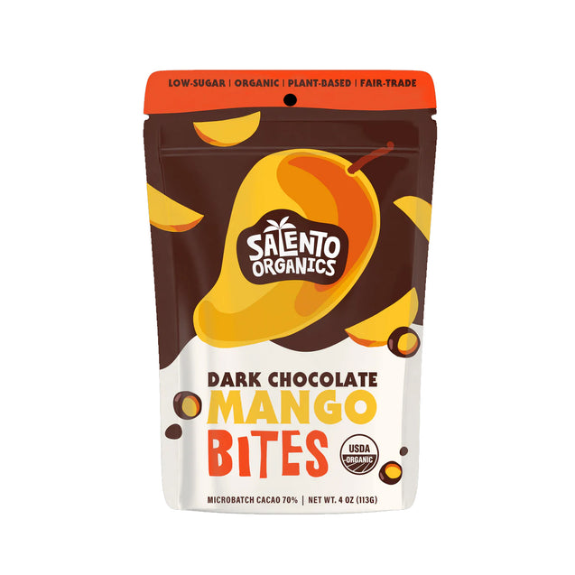 Solento Organics: Dark Chocolate Mango Bites, 4 Oz