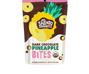 Solento Organics: Dark Chocolate Pineapple Bites, 4 Oz
