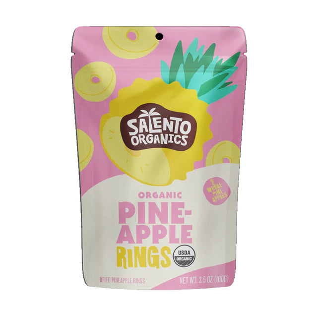 Solento Organics: Dried Pineapple Rings Organic, 3.5 Oz