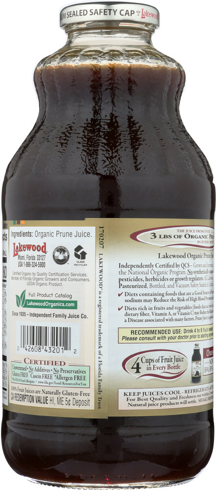 Lakewood: Organic Pure Prune Juice, 32 Oz