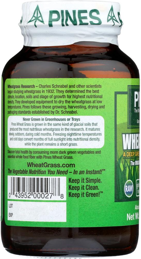 Pines: International Wheat Grass Powder, 3.5 Oz - RubertOrganics