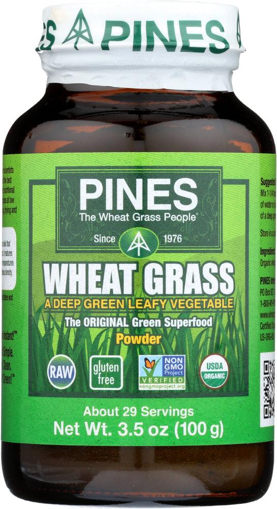 Pines: International Wheat Grass Powder, 3.5 Oz - RubertOrganics