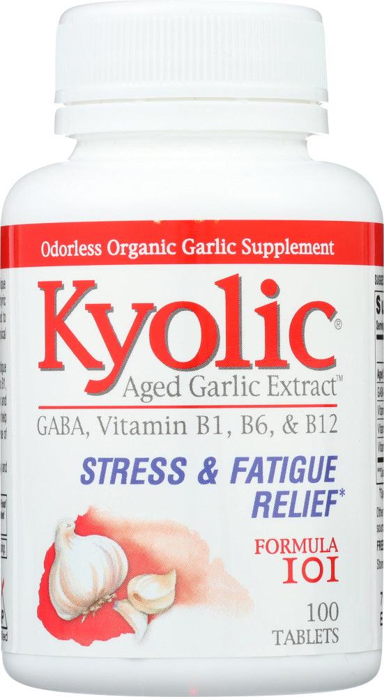 Kyolic: Aged Garlic Extract Stress And Fatigue Relief Formula 101, 100 Tablets - RubertOrganics