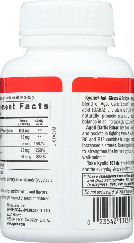 Kyolic: Aged Garlic Extract Stress And Fatigue Relief Formula 101, 100 Tablets - RubertOrganics