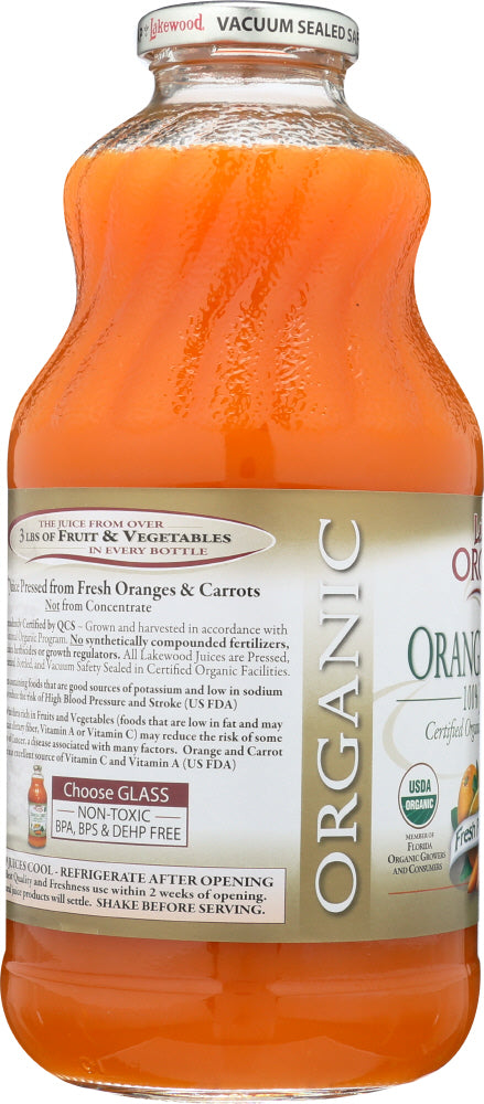 Lakewood: Organic Orange & Carrot Juice, 32 Oz