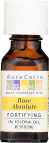 Aura Cacia: Rose Absolute In Jojoba Oil, 0.5 Oz - RubertOrganics