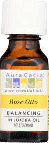 Aura Cacia: Rose Otto In Jojoba Oil, 0.5 Oz - RubertOrganics