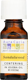 Aura Cacia: Sandalwood In Jojoba Oil, 0.5 Oz - RubertOrganics