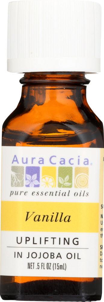 Aura Cacia: Vanilla In Jojoba Oil, 0.5 Oz - RubertOrganics