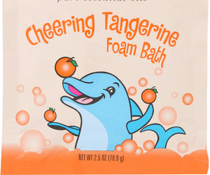 Aura Cacia: Tangerine & Sweet Orange Essential Oils Cheering Foam Bath, 2.5 Oz