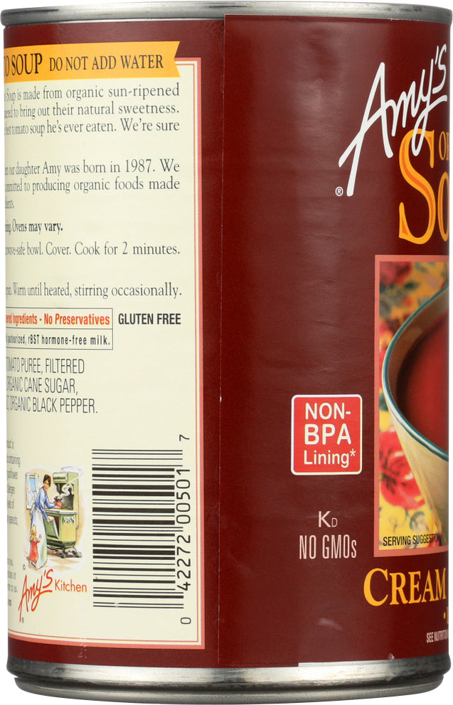 Amy's: Organic Soup Low Fat Cream Of Tomato, 14.5 Oz