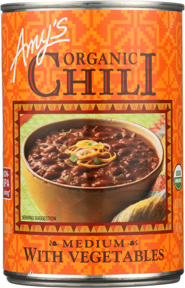 Amy's: Organic Chili Medium With Vegetables, 14.7 Oz