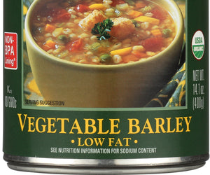 Amy's: Organic Soup Low Fat Vegetable Barley, 14.1 Oz