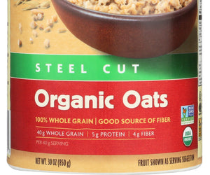 Country Choice: Organic Oven Toasted Oats Steel Cut, 30 Oz