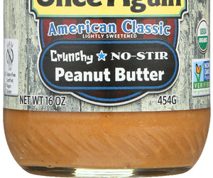 Once Again: Organic American Classic Crunchy Peanut Butter, 16 Oz
