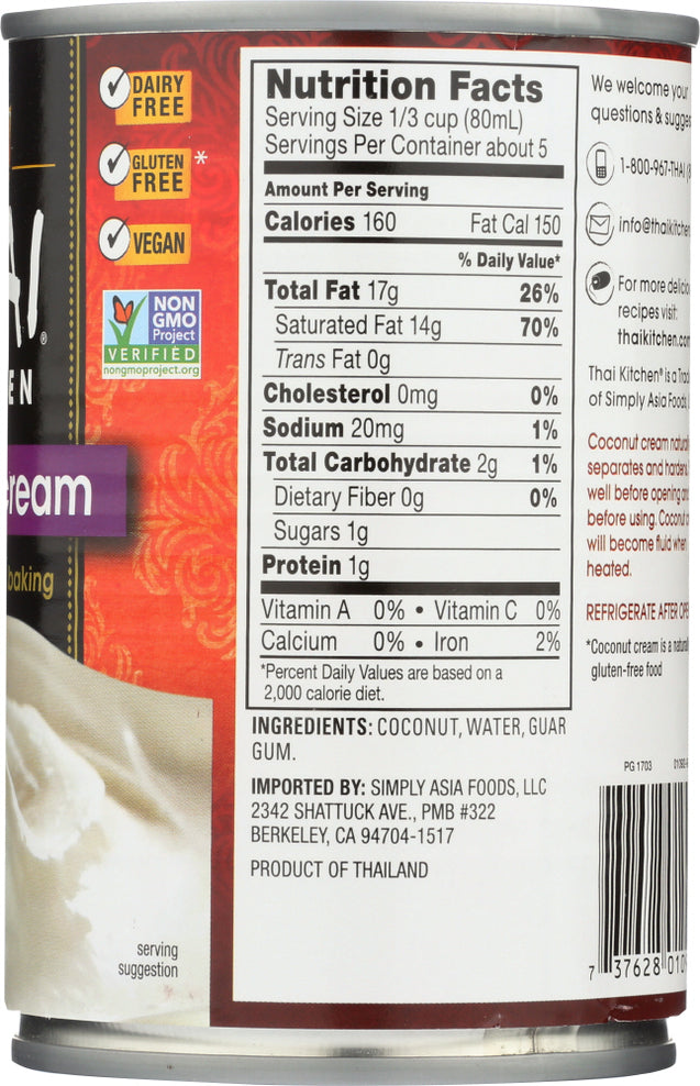 Thai Kitchen: Coconut Cream, 13.66 Oz