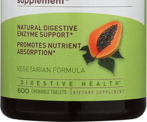 American Health: Papaya Enzyme With Chlorophyll Chewable, 600 Tablets - RubertOrganics