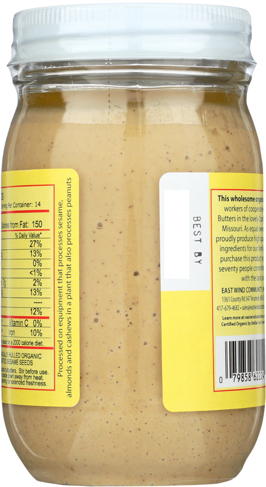 East Wind: Nut Butter Organic Tahini, 16 Oz